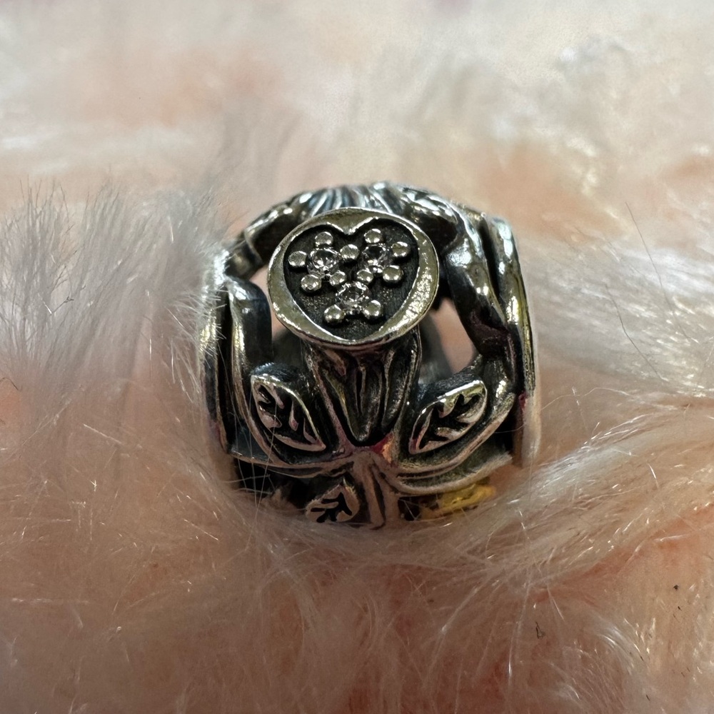Pandora Two Toned Tree of Life Pandora Charm 791205CZ 14K & Sterling Silver